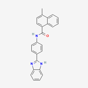 molecular formula C25H19N3O B5172973 N-[4-(1H-benzimidazol-2-yl)phenyl]-4-methyl-1-naphthamide 