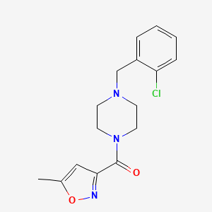 molecular formula C16H18ClN3O2 B5173002 1-(2-chlorobenzyl)-4-[(5-methyl-3-isoxazolyl)carbonyl]piperazine 