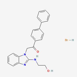 molecular formula C23H22BrN3O2 B5173020 1-(4-biphenylyl)-2-{2-[(2-hydroxyethyl)amino]-1H-benzimidazol-1-yl}ethanone hydrobromide 