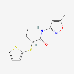 molecular formula C12H14N2O2S2 B5173027 N-(5-methyl-3-isoxazolyl)-2-(2-thienylthio)butanamide 