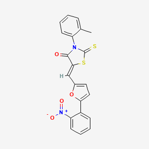 3-(2-methylphenyl)-5-{[5-(2-nitrophenyl)-2-furyl]methylene}-2-thioxo-1,3-thiazolidin-4-one