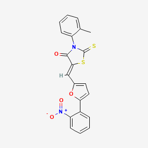 molecular formula C21H14N2O4S2 B5173031 3-(2-methylphenyl)-5-{[5-(2-nitrophenyl)-2-furyl]methylene}-2-thioxo-1,3-thiazolidin-4-one 