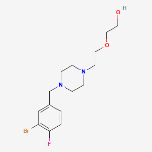 molecular formula C15H22BrFN2O2 B5173056 2-{2-[4-(3-bromo-4-fluorobenzyl)-1-piperazinyl]ethoxy}ethanol 
