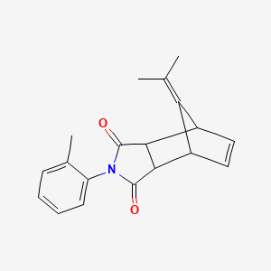 molecular formula C19H19NO2 B5173062 10-(1-methylethylidene)-4-(2-methylphenyl)-4-azatricyclo[5.2.1.0~2,6~]dec-8-ene-3,5-dione 