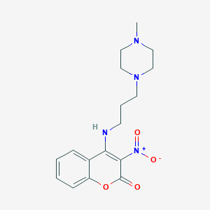 molecular formula C17H22N4O4 B5173092 4-{[3-(4-methyl-1-piperazinyl)propyl]amino}-3-nitro-2H-chromen-2-one 