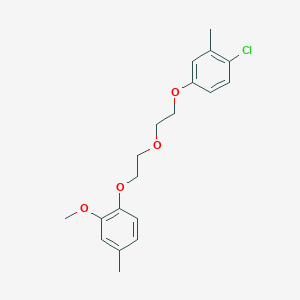 molecular formula C19H23ClO4 B5173099 1-chloro-4-{2-[2-(2-methoxy-4-methylphenoxy)ethoxy]ethoxy}-2-methylbenzene 