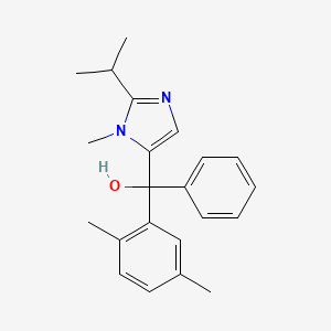 molecular formula C22H26N2O B5173138 (2,5-dimethylphenyl)(2-isopropyl-1-methyl-1H-imidazol-5-yl)phenylmethanol 