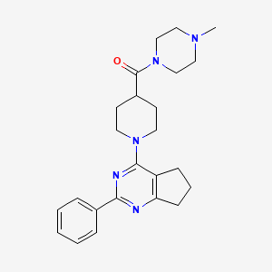 4-{4-[(4-methyl-1-piperazinyl)carbonyl]-1-piperidinyl}-2-phenyl-6,7-dihydro-5H-cyclopenta[d]pyrimidine