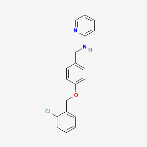 molecular formula C19H17ClN2O B5173155 N-{4-[(2-chlorobenzyl)oxy]benzyl}-2-pyridinamine 