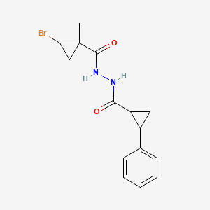 2-bromo-1-methyl-N'-[(2-phenylcyclopropyl)carbonyl]cyclopropanecarbohydrazide