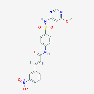 molecular formula C20H17N5O6S B5173195 N-(4-{[(6-methoxy-4-pyrimidinyl)amino]sulfonyl}phenyl)-3-(3-nitrophenyl)acrylamide 