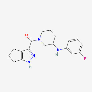 N-(3-fluorophenyl)-1-(1,4,5,6-tetrahydrocyclopenta[c]pyrazol-3-ylcarbonyl)-3-piperidinamine