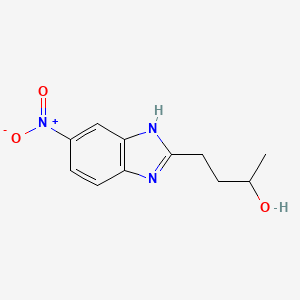 molecular formula C11H13N3O3 B5173208 4-(5-nitro-1H-benzimidazol-2-yl)-2-butanol 