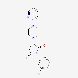 1-(3-chlorophenyl)-3-[4-(2-pyridinyl)-1-piperazinyl]-2,5-pyrrolidinedione