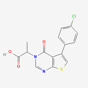 2-[5-(4-chlorophenyl)-4-oxothieno[2,3-d]pyrimidin-3(4H)-yl]propanoic acid