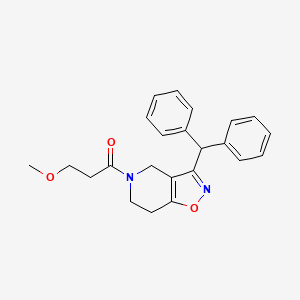 molecular formula C23H24N2O3 B5173227 3-(diphenylmethyl)-5-(3-methoxypropanoyl)-4,5,6,7-tetrahydroisoxazolo[4,5-c]pyridine 