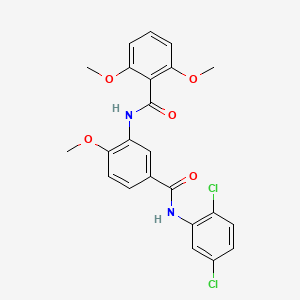 molecular formula C23H20Cl2N2O5 B5173252 N-(5-{[(2,5-dichlorophenyl)amino]carbonyl}-2-methoxyphenyl)-2,6-dimethoxybenzamide 