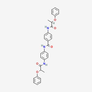 molecular formula C31H29N3O5 B5173266 4-[(2-phenoxypropanoyl)amino]-N-{4-[(2-phenoxypropanoyl)amino]phenyl}benzamide 