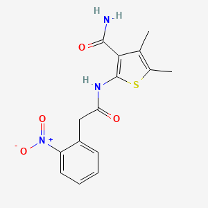 4,5-dimethyl-2-{[(2-nitrophenyl)acetyl]amino}-3-thiophenecarboxamide