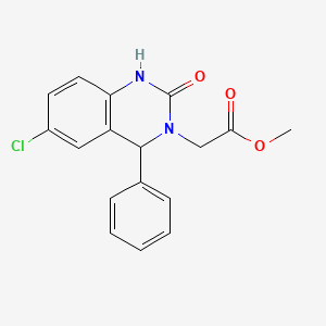 methyl (6-chloro-2-oxo-4-phenyl-1,4-dihydro-3(2H)-quinazolinyl)acetate