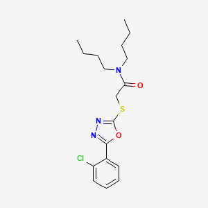 molecular formula C18H24ClN3O2S B5173281 N,N-dibutyl-2-{[5-(2-chlorophenyl)-1,3,4-oxadiazol-2-yl]thio}acetamide 