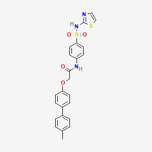 molecular formula C24H21N3O4S2 B5173285 2-[(4'-methyl-4-biphenylyl)oxy]-N-{4-[(1,3-thiazol-2-ylamino)sulfonyl]phenyl}acetamide 