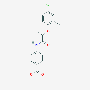 molecular formula C18H18ClNO4 B5173289 methyl 4-{[2-(4-chloro-2-methylphenoxy)propanoyl]amino}benzoate 