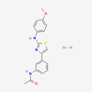 N-(3-{2-[(4-methoxyphenyl)amino]-1,3-thiazol-4-yl}phenyl)acetamide hydrobromide