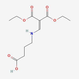 molecular formula C12H19NO6 B5173333 4-{[3-ethoxy-2-(ethoxycarbonyl)-3-oxo-1-propen-1-yl]amino}butanoic acid 