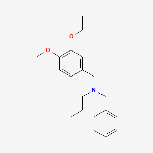 molecular formula C21H29NO2 B5173338 N-benzyl-N-(3-ethoxy-4-methoxybenzyl)-1-butanamine 
