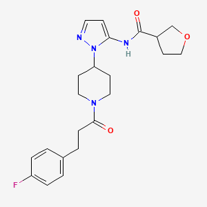 N-(1-{1-[3-(4-fluorophenyl)propanoyl]-4-piperidinyl}-1H-pyrazol-5-yl)tetrahydro-3-furancarboxamide