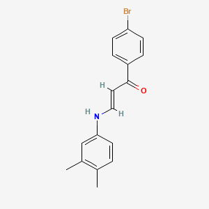 molecular formula C17H16BrNO B5173419 1-(4-bromophenyl)-3-[(3,4-dimethylphenyl)amino]-2-propen-1-one 