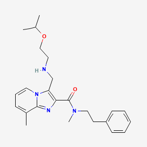 molecular formula C24H32N4O2 B5173425 3-{[(2-isopropoxyethyl)amino]methyl}-N,8-dimethyl-N-(2-phenylethyl)imidazo[1,2-a]pyridine-2-carboxamide 
