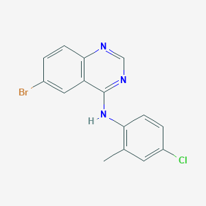 molecular formula C15H11BrClN3 B5173438 6-bromo-N-(4-chloro-2-methylphenyl)-4-quinazolinamine 