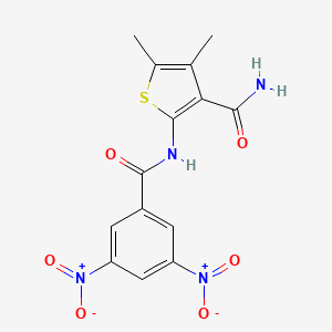 2-[(3,5-dinitrobenzoyl)amino]-4,5-dimethyl-3-thiophenecarboxamide