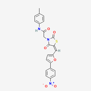 molecular formula C23H17N3O6S B5173464 N-(4-methylphenyl)-2-(5-{[5-(4-nitrophenyl)-2-furyl]methylene}-2,4-dioxo-1,3-thiazolidin-3-yl)acetamide 