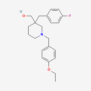 molecular formula C22H28FNO2 B5173466 [1-(4-ethoxybenzyl)-3-(4-fluorobenzyl)-3-piperidinyl]methanol 