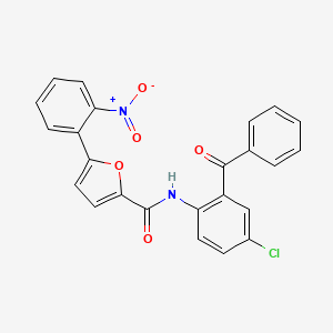 N-(2-benzoyl-4-chlorophenyl)-5-(2-nitrophenyl)-2-furamide
