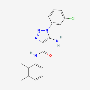 molecular formula C17H16ClN5O B5173506 5-amino-1-(3-chlorophenyl)-N-(2,3-dimethylphenyl)-1H-1,2,3-triazole-4-carboxamide 