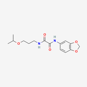 molecular formula C15H20N2O5 B5173510 N-1,3-benzodioxol-5-yl-N'-(3-isopropoxypropyl)ethanediamide 