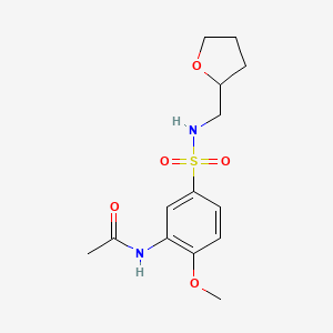 N-(2-methoxy-5-{[(tetrahydro-2-furanylmethyl)amino]sulfonyl}phenyl)acetamide