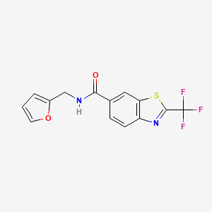 N-(2-furylmethyl)-2-(trifluoromethyl)-1,3-benzothiazole-6-carboxamide