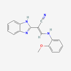 molecular formula C17H14N4O B5173565 2-(1H-benzimidazol-2-yl)-3-[(2-methoxyphenyl)amino]acrylonitrile 