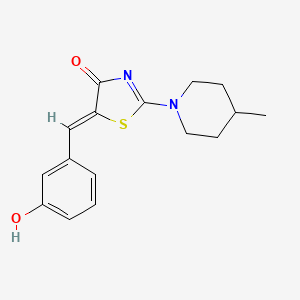 molecular formula C16H18N2O2S B5173571 5-(3-hydroxybenzylidene)-2-(4-methyl-1-piperidinyl)-1,3-thiazol-4(5H)-one CAS No. 5954-01-8