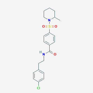 N-[2-(4-chlorophenyl)ethyl]-4-[(2-methyl-1-piperidinyl)sulfonyl]benzamide
