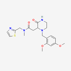 2-[1-(2,4-dimethoxybenzyl)-3-oxo-2-piperazinyl]-N-methyl-N-(1,3-thiazol-2-ylmethyl)acetamide