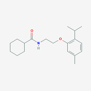 molecular formula C19H29NO2 B5173609 N-[2-(2-isopropyl-5-methylphenoxy)ethyl]cyclohexanecarboxamide 