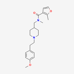 molecular formula C22H30N2O3 B5173615 N-({1-[2-(4-methoxyphenyl)ethyl]-4-piperidinyl}methyl)-N,2-dimethyl-3-furamide 
