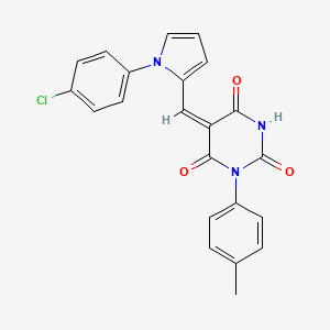 5-{[1-(4-chlorophenyl)-1H-pyrrol-2-yl]methylene}-1-(4-methylphenyl)-2,4,6(1H,3H,5H)-pyrimidinetrione