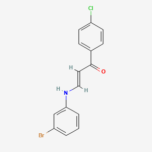 molecular formula C15H11BrClNO B5173630 3-[(3-bromophenyl)amino]-1-(4-chlorophenyl)-2-propen-1-one 